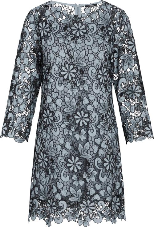 Bruuns Bazaar Lentabbkeira Dress Kvinde Blue Flower Midi Kjoler Str 38 - Polyester hos Magasin