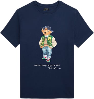 Polo Ralph Lauren 26/1 Jerseyss Cn-kn-tsh Str XL - Bear Newport Navy Kortærmede T-shirts hos Magasin