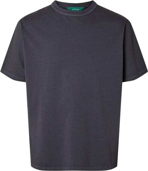 Annarr Anrro Garment DYE SS Oneck TEE Mand Pewter Kortærmede T-shirts Str S - hos Magasin