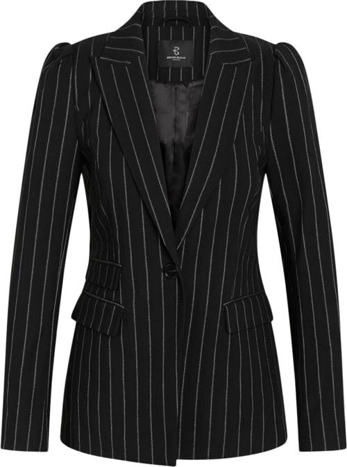 Se Bruuns Bazaar Decumariabbnora Blazer Kvinde Black With Lurex Blazere Str 44 - Polyester hos Magasin ved Magasin