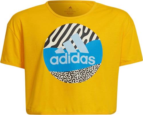 adidas Aeroready Power Training Cropped Logo Tshirt 140 - T-shirts Polyester hos Magasin