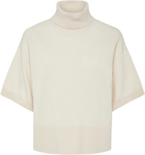 YAS Yasemila 2/4 Roll Neck Knit Pullove Kvinde Sandshell Sweaters Str L - hos Magasin