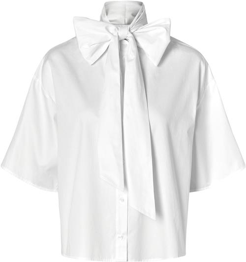 Se Selected Femme Slfjuno 3/4 BOW Shirt B Kvinde Hvid Langærmede Skjorter Str 40 - hos Magasin ved Magasin