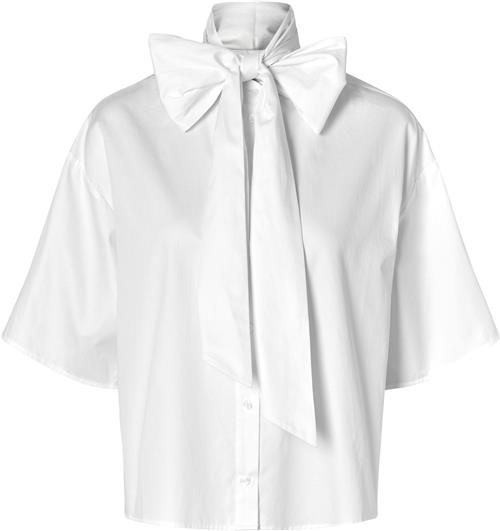 Selected Femme Slfjuno 3/4 BOW Shirt B Kvinde Hvid Langærmede Skjorter Str 34 - hos Magasin