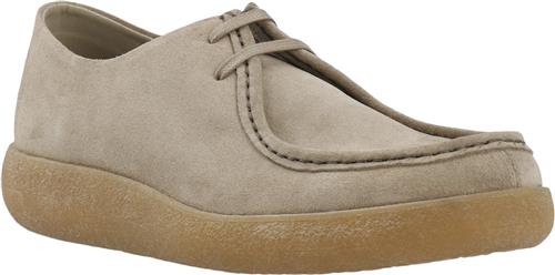 Bianco Biaasher Moc Toe Lace Up Shoe Suede Mand Sand Business Sko Str 44 - hos Magasin