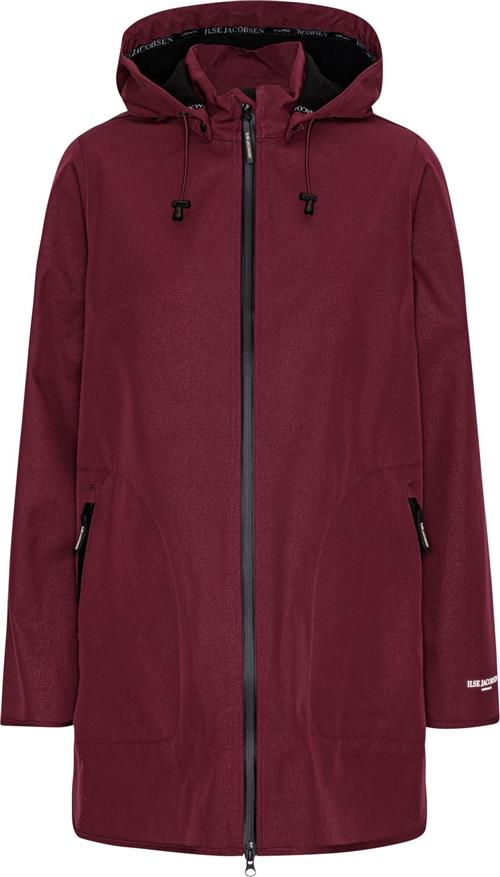 ILSE JACOBSEN Rain135 Kvinde Maroon Banner Regnjakker Str 42 - Polyester hos Magasin