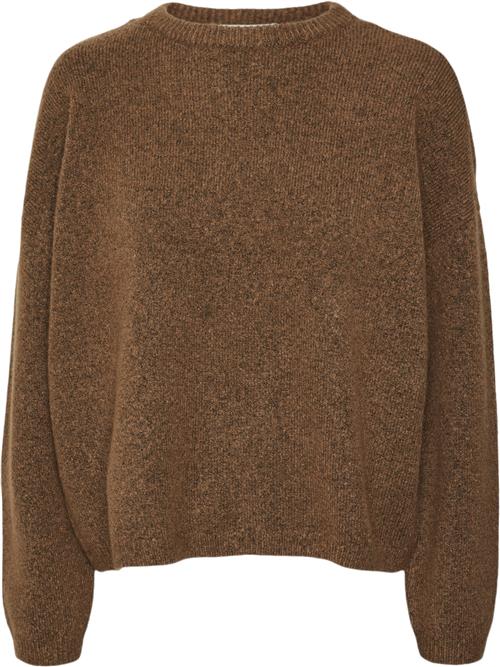 Se Vero Moda Vmgemma LS Oneck Knit VMA Noos Kvinde Bison Sweaters Str XS - hos Magasin ved Magasin