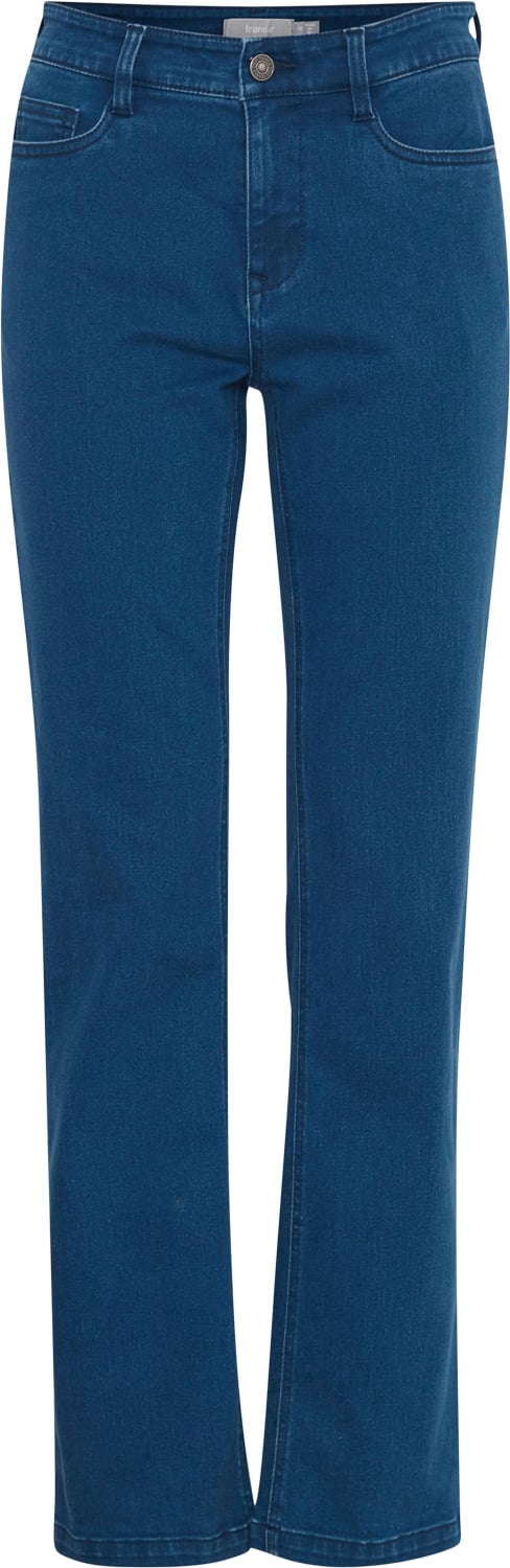 Fransa Frluxe Elli JE 1 Kvinde Mid Blue Denim Straight Jeans Str 34/30 - Denim hos Magasin