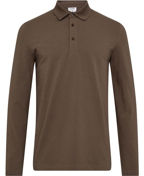 Filippa K Luke Stretch Polo Shirt Mand Dark Sage Langærmede Poloer Str M - hos Magasin