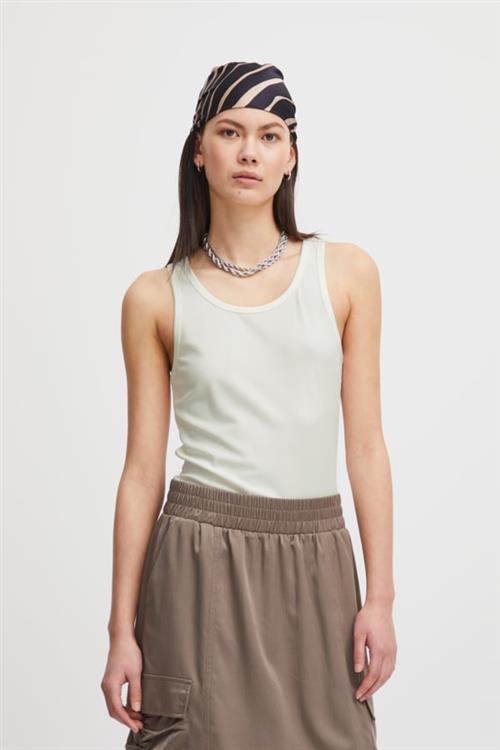 ICHI Ixkamilla TO2 Kvinde Cloud Dancer Tanktoppe Str XL - hos Magasin