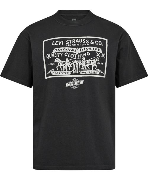 Levi's Vintage FIT Graphic TEE 2 Hors Mand Sort Kortærmede T-shirts Str L - Bomuld hos Magasin