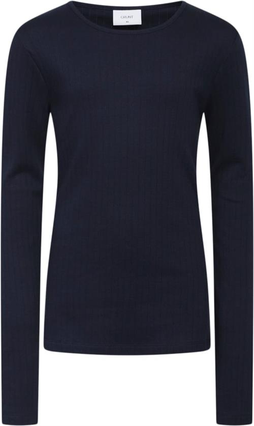 Se Grunt Dopim Top LS Str XL/16Y - Navy Langærmede T-shirts hos Magasin ved Magasin