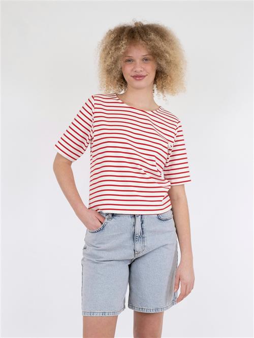 Neo Noir Soanie Stripe Tee Kvinde Red Kortærmede T-shirts Str 44 - hos Magasin