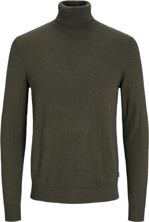 Jack & Jones Jjeemil Knit Roll Neck Noos Mand Olive Night/melange Turtlenecks Str XS - hos Magasin