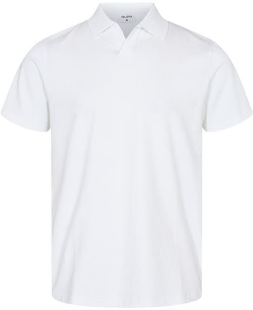 Filippa K Stretch Polo Tshirt Mand White Kortærmede Poloer Str M - Lycra hos Magasin