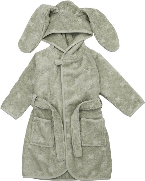 Müsli by Green Cotton Bathrobe Bunny Str 80/86 - Desert Green Morgenkåber Bomuld hos Magasin