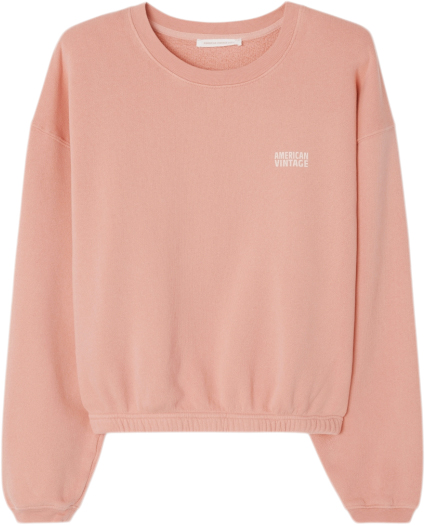 American Vintage Izu03ah24 Kvinde Pink Sweatshirts Str S - hos Magasin