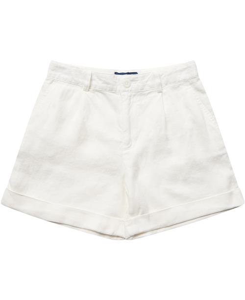 Polo Ralph Lauren Pleated Linen Short Str 8 / 8 år - Hvid Shorts & Bloomers hos Magasin