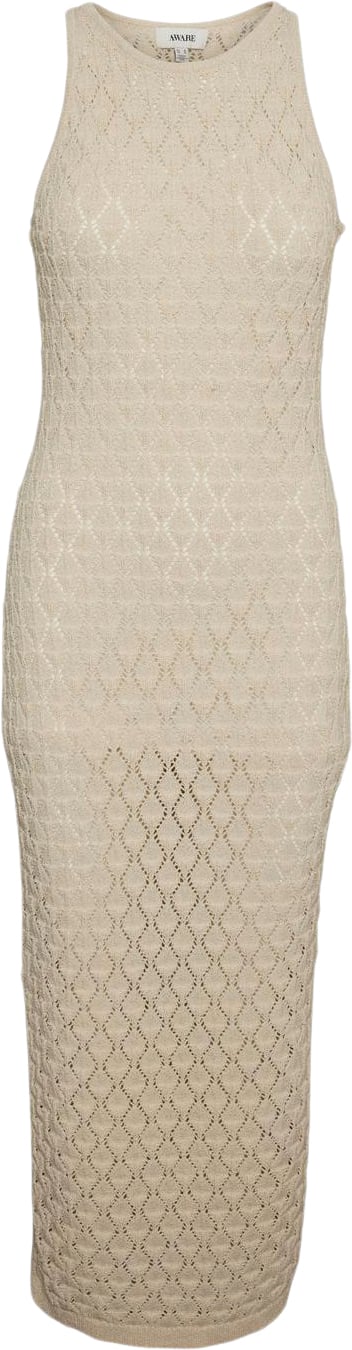 Vero Moda Vmevelyn SL Crochet 7/8 Dress VMA N Kvinde Birch Maxi Kjoler Regular Fit Str S - hos Magasin