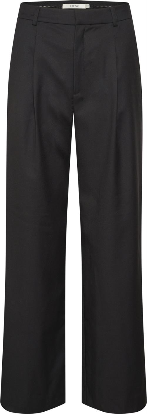 Gestuz Paulagz MW Wide Pants Kvinde Black Bukser Med Lige Ben Str 40 - hos Magasin