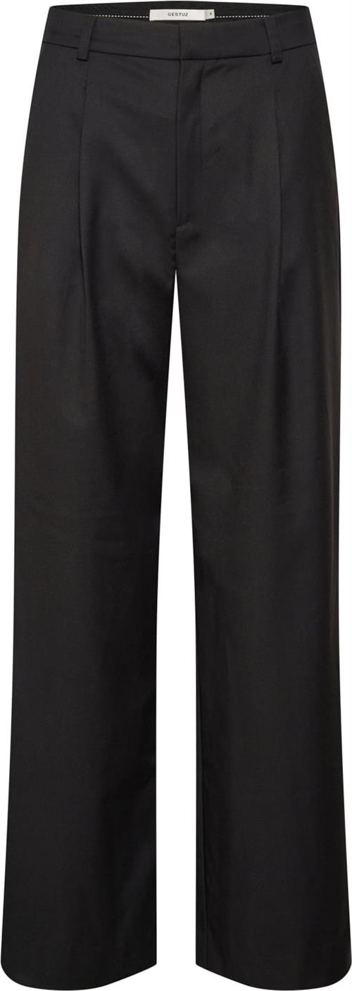 Gestuz Paulagz MW Wide Pants Kvinde Black Bukser Med Lige Ben Str 38 - hos Magasin