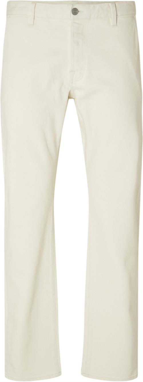 Selected Homme Slh196straight Dave 3411 Color CHI Mand Egret Chinos Str "30/""32" - hos Magasin