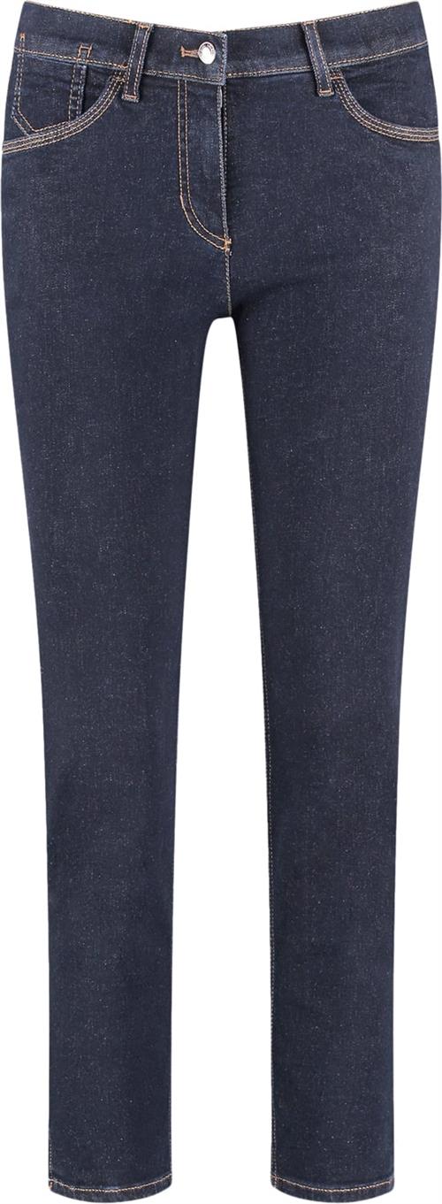 Se Gerry Weber Jeans Cropped Kvinde Dark Denim Skinny Jeans Str 40R - Denim hos Magasin ved Magasin