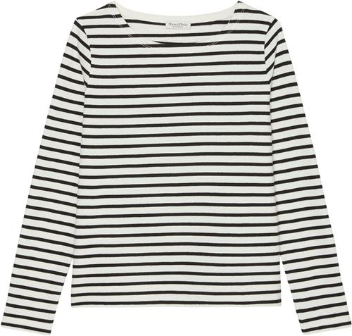 Se Marc O’Polo Tshirt, Long Sleeve, Boat Neck, st Kvinde Multi Langærmede T-shirts Str L - hos Magasin ved Magasin