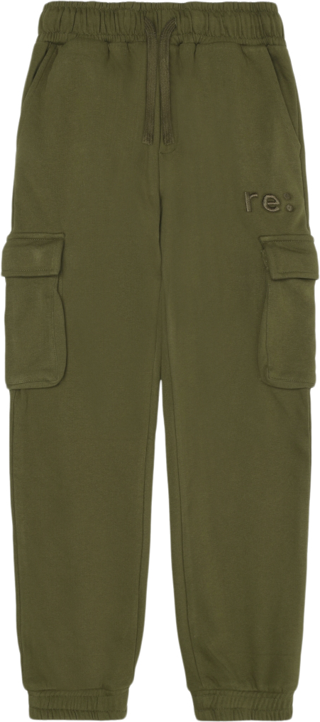 The New Tnre:Charge Cargo Sweatpants Str 158-164 cm/13-14 år - Ivy Green Bukser Bomuld hos Magasin