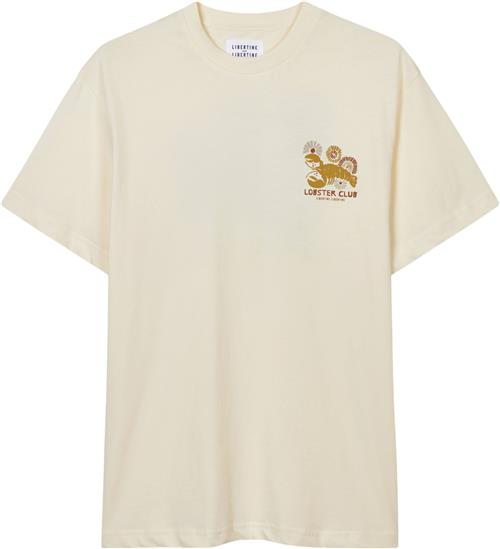 Libertine-Libertine Beat Lobster Tan Mand Hvid Kortærmede T-shirts Str L - Bomuld hos Magasin