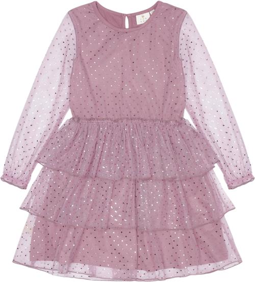 The New Tnliona L_S Dress Str 122-128 cm/7-8 år - Orchid Haze Kjoler Polyester hos Magasin