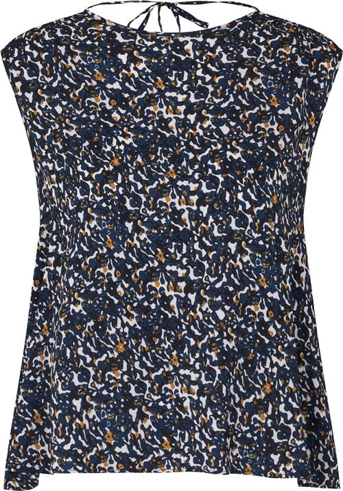 Rosemunde Viscose top Kvinde Navy Camo Print Toppe Str 42 - hos Magasin