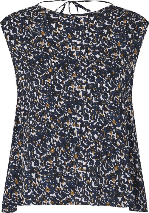 Rosemunde Viscose top Kvinde Navy Camo Print Toppe Str 36 - hos Magasin