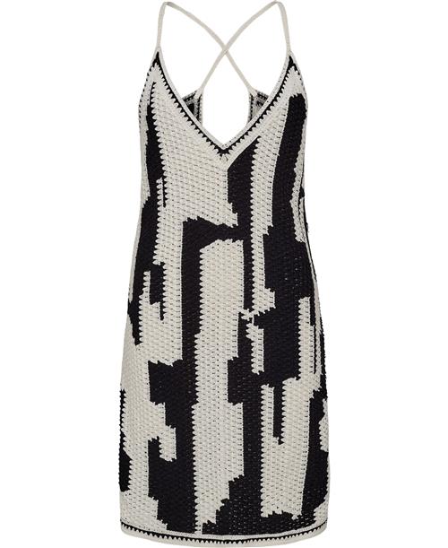 Lala Berlin Dress Kaleen Kvinde Black White Crochet Korte Kjoler Str S - hos Magasin