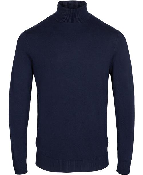 Jack & Jones Jjeemil Knit Roll Neck Noos Mand Blå Turtlenecks Str XS - hos Magasin