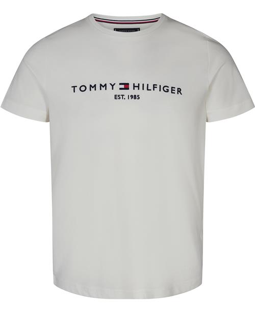 Tommy Hilfiger Core Tommy Logo TEE Mand Hvid Kortærmede T-shirts Str XL - Bomuld hos Magasin