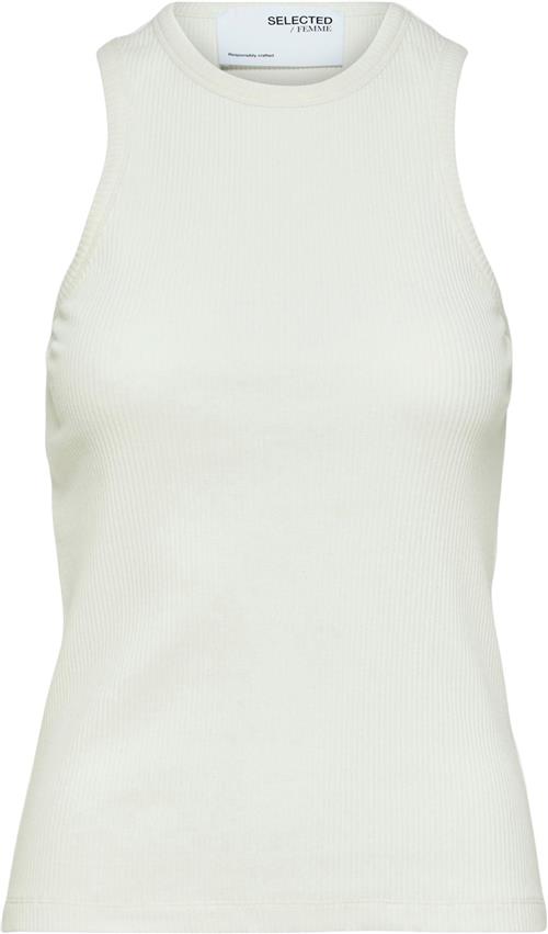 Selected Femme Slfanna Oneck Tank TOP Noos Kvinde Hvid Tanktoppe Str XL - hos Magasin