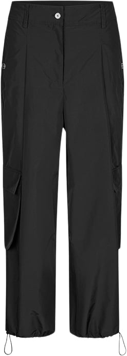 Stine Goya Sgchrissy, 2122 Liquid Taffeta Kvinde Jet Black Cargo Bukser Str XS - hos Magasin