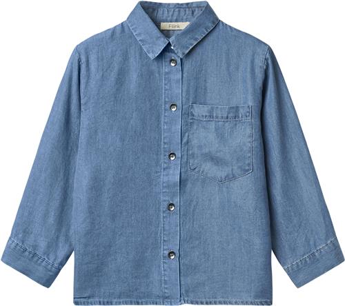 Se Fliink Hurlum Oversize Shirt Str 5Y/110 - Light Denim Blue Skjorter Denim hos Magasin ved Magasin