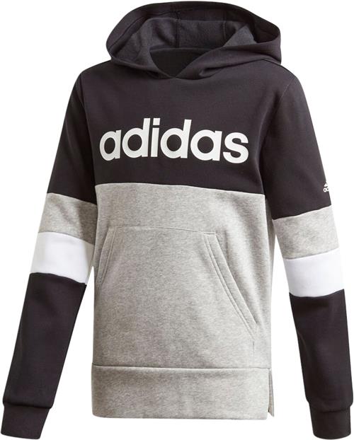 adidas Linear Colourblock Fleece Hættetrøje 104 - Sweatshirts & Hættetrøjer Bomuld hos Magasin