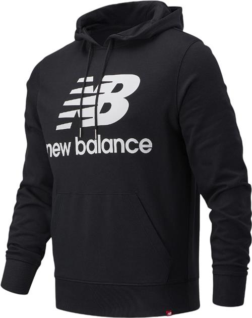 Se New Balance Stacked Logo Hoodie Mand Black Hoodies Str L - Bomuld hos Magasin ved Magasin