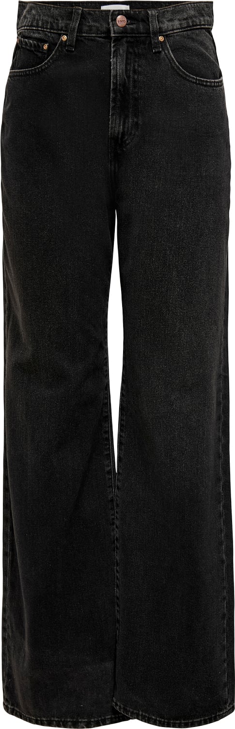 ONLY Onlhope EX HW Wide DNM Rea129 Noos Kvinde Black Denim Wide Jeans Str "27/""30" - hos Magasin