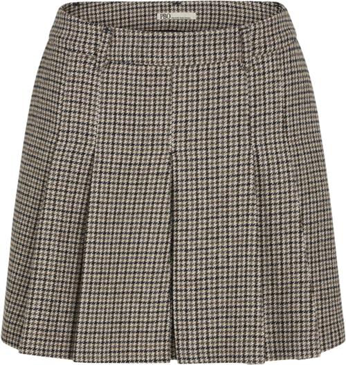 PBO ¤ Shorty Skirt ¤ Kvinde Check Korte Nederdele Str 38 - hos Magasin