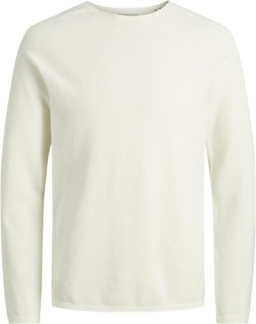 Jack & Jones Jjehill Knit Crew Neck Noos Mand Cloud Dancer Sweaters Str M - hos Magasin