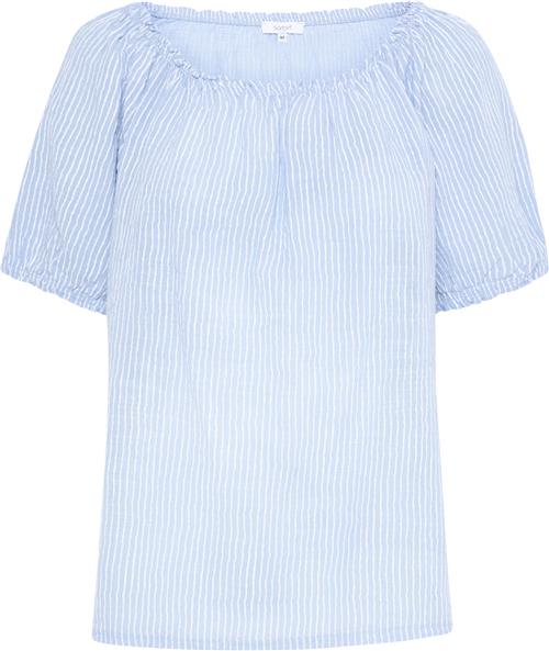 Sorbet Sbalexa Stribe SS TOP Kvinde Cerulean Kortærmede Bluser Str M - hos Magasin