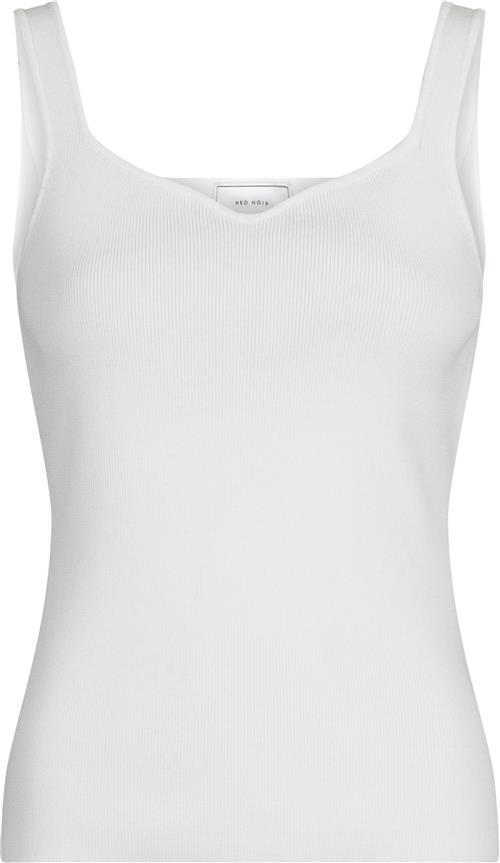 Neo Noir Hanora Knit Top Kvinde White Tanktoppe Str 40 - hos Magasin