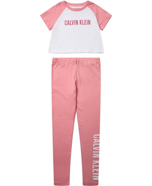 Calvin Klein Knit PJ SET SS+Legging Str 12-14 år - 0vt Nattøj hos Magasin