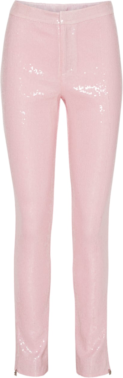 Se ROTATE Birger Christensen Sequin Boot Cut Pants Kvinde Orchid Pink Læderbukser Str 38 - hos Magasin ved Magasin