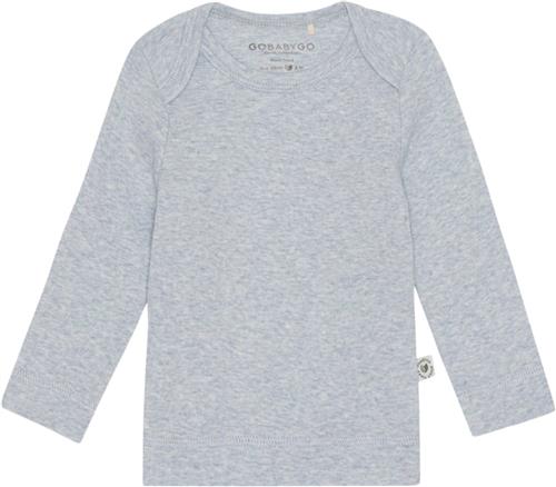 GoBabyGo Elm Blouse Plantefarvet Str 3m (62cm) - Sea Bluser Bomuld hos Magasin