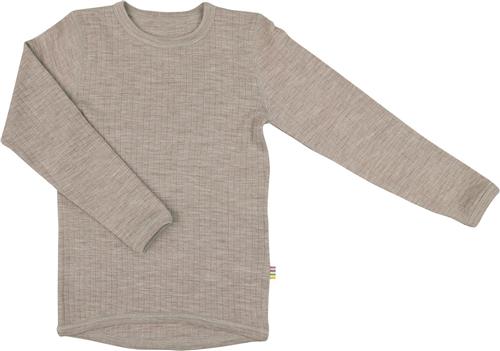 Joha Shirt l.s. Basic Str 8-10 år / 140 - Brun Langærmede T-shirts hos Magasin